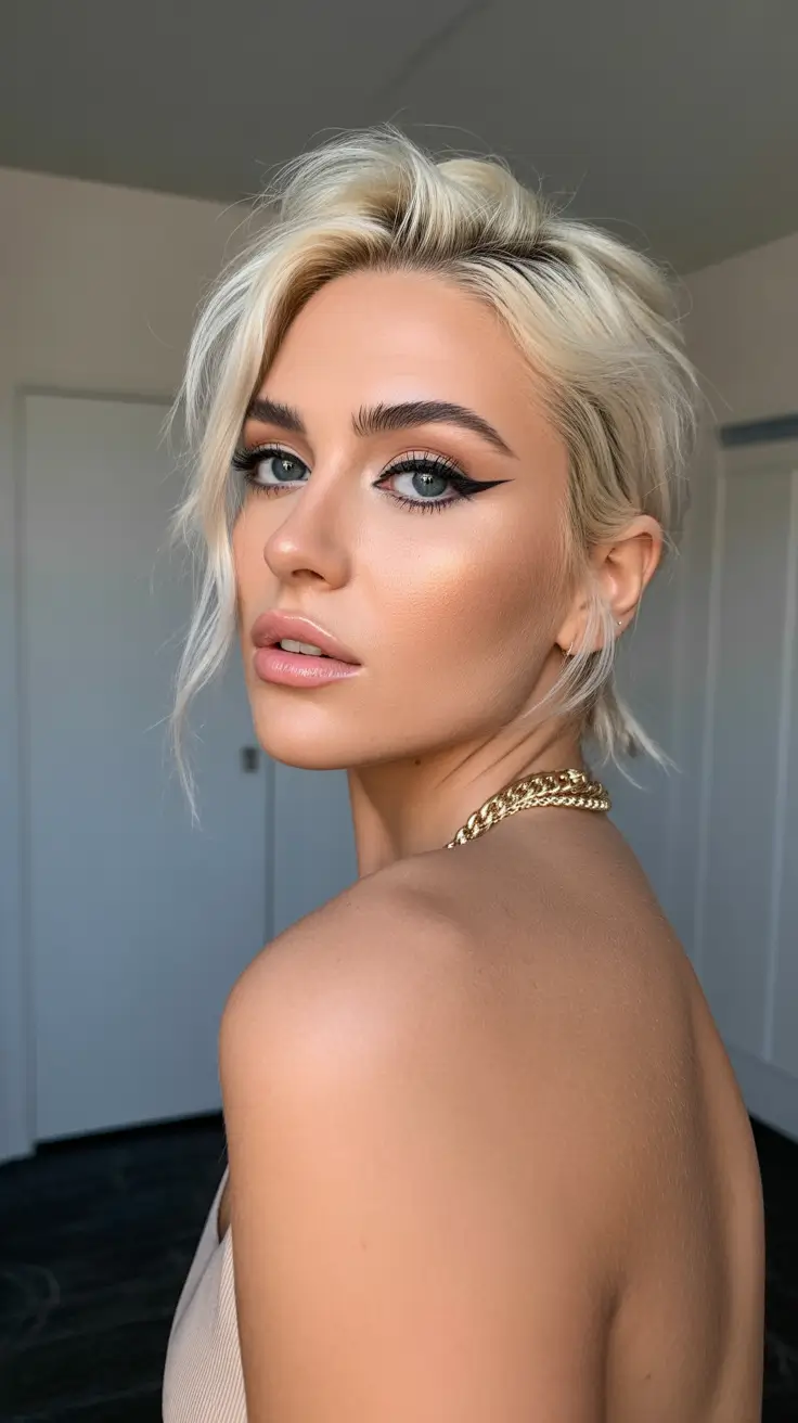 spring blonde hair color ideas Modern Platinum Pixie-Bob With Soft Texture