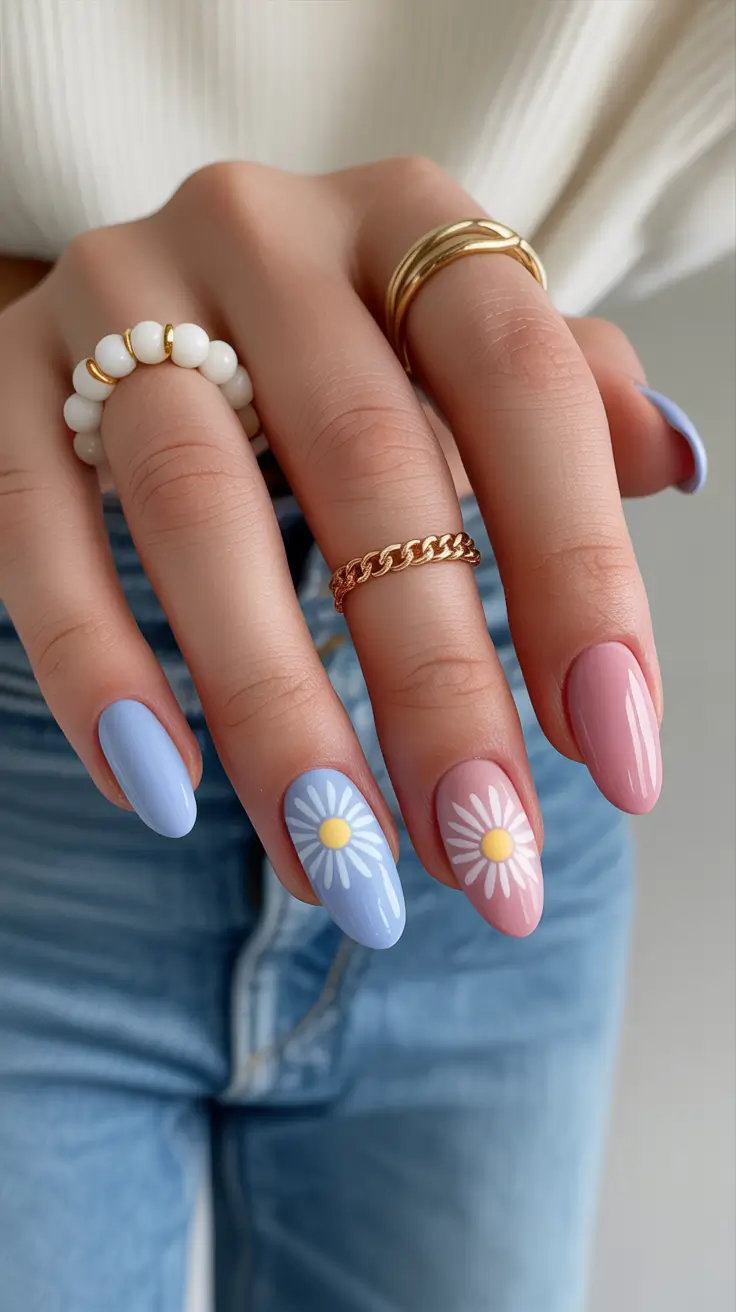 spring break nails 2026 Soft Sunrise Mix