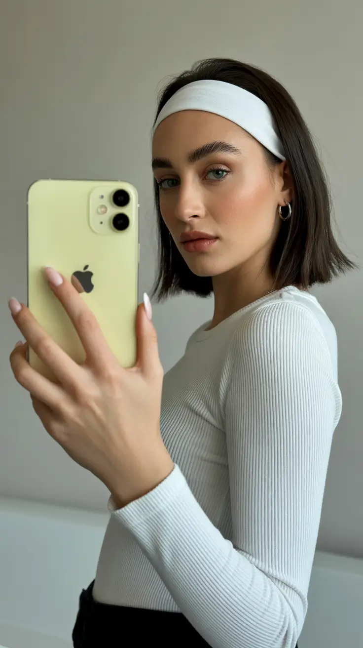 spring hairstyles 2026 Minimalist Sporty Bob With a Clean Headband