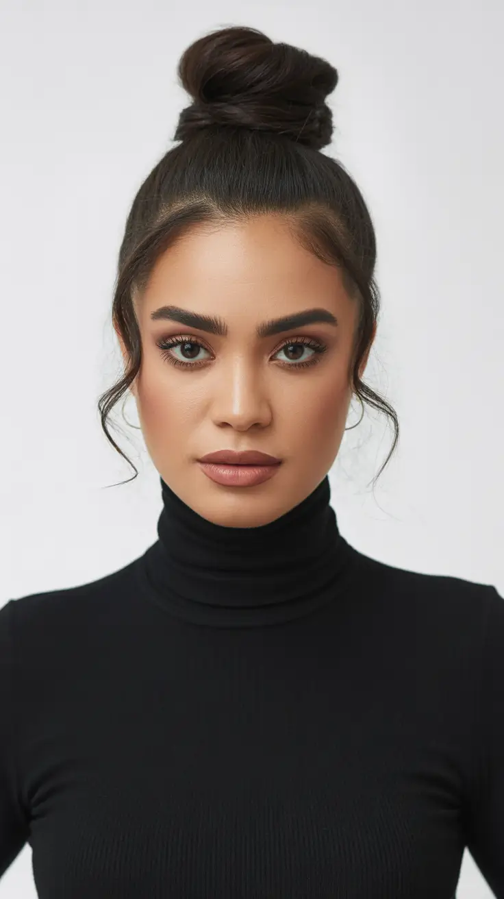 spring hairstyles 2026 High Twisted Bun With Soft Spring Tendrils