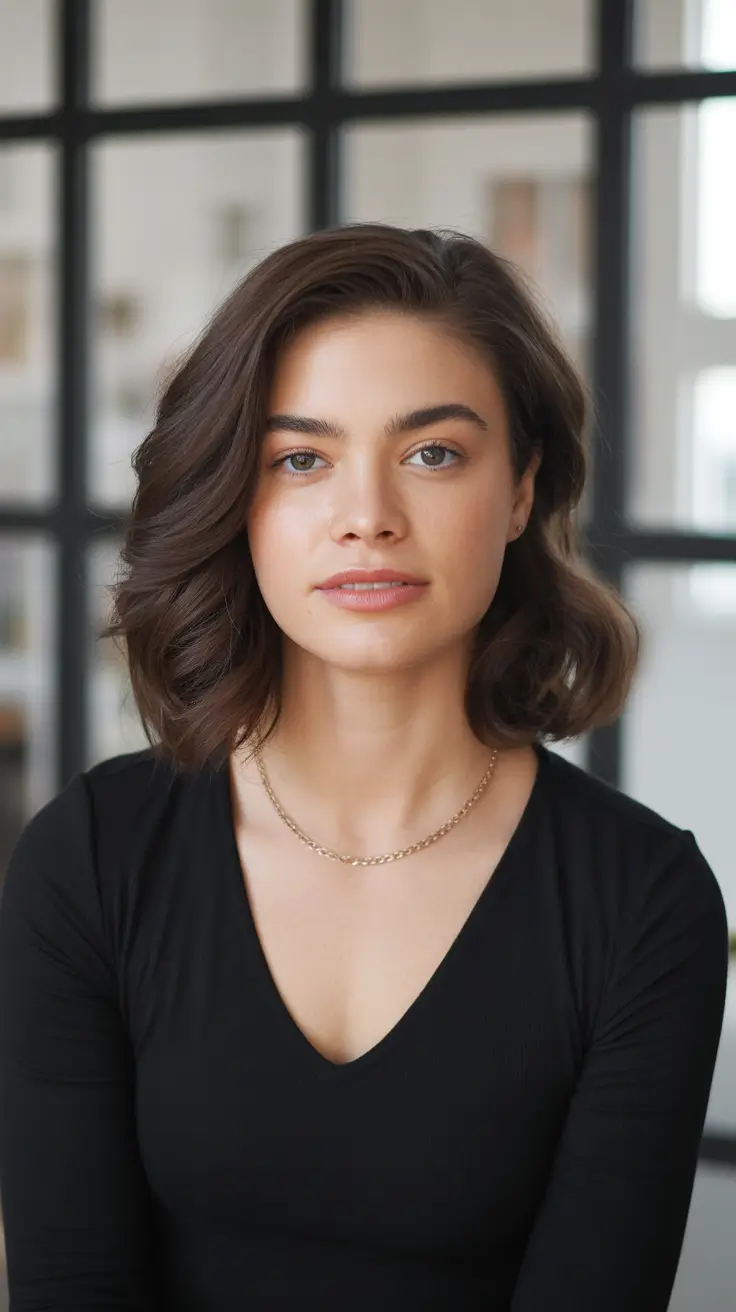 spring hairstyles 2026 Soft Wavy Bob With Gentle Spring Movement