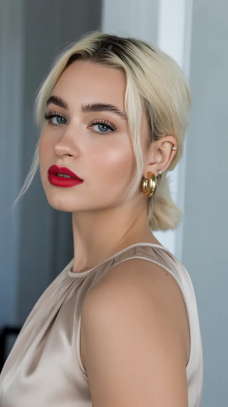 spring hairstyles 2026 Soft Blonde Knot With Face-Framing Pieces