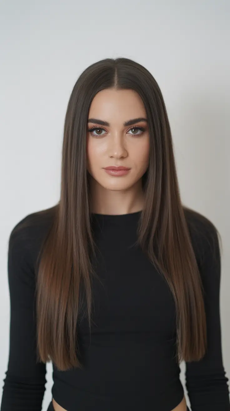 trending spring haircuts 2026 Ultra-Sleek Long Silhouette With Blunt Ends