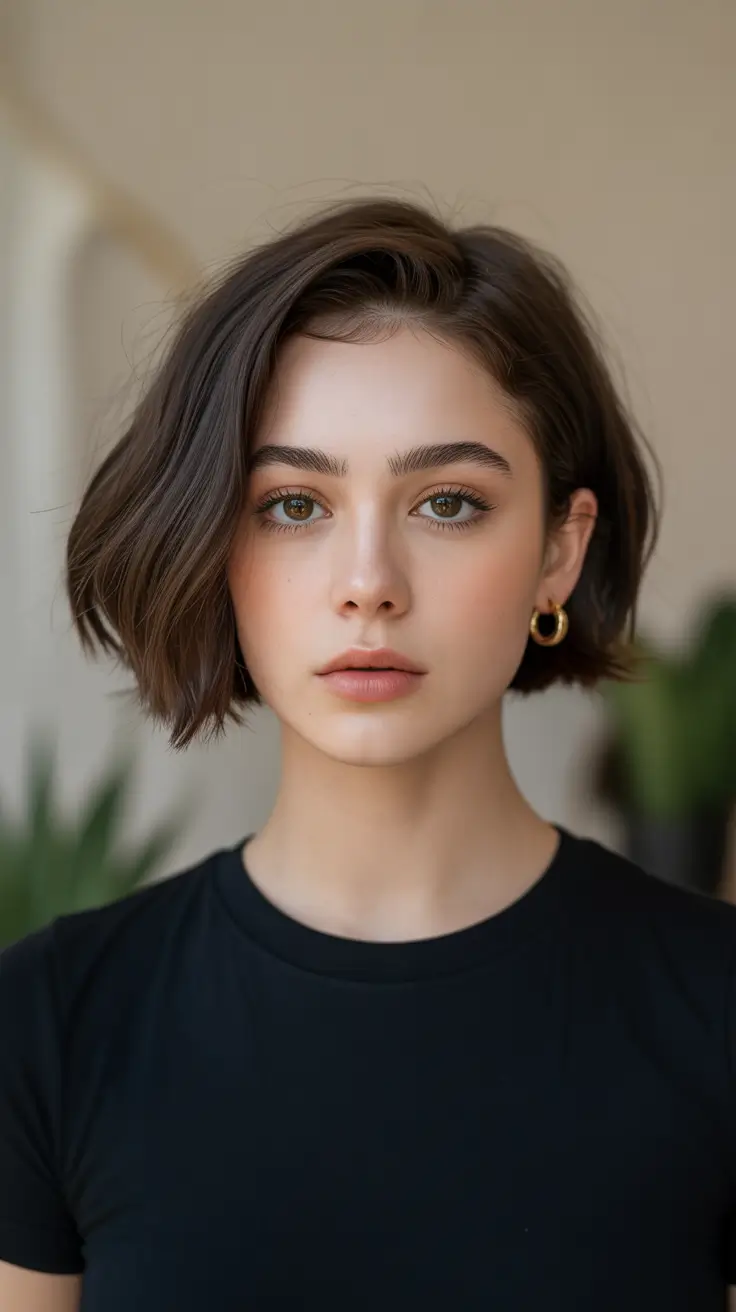 trending spring haircuts 2026 Chic Short Bob With a Soft Swoop