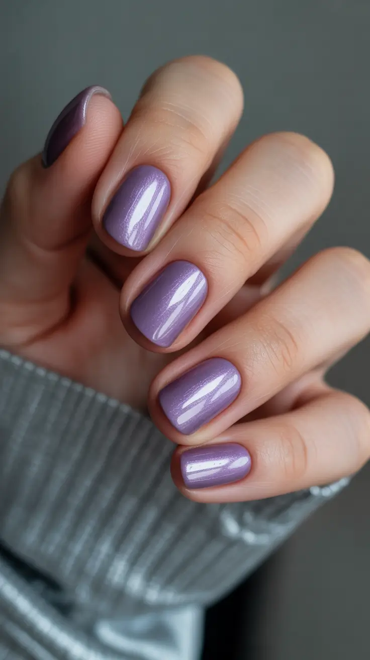 april nails ideas lavender Soft Lavender Gloss for Minimalist Spring Nails