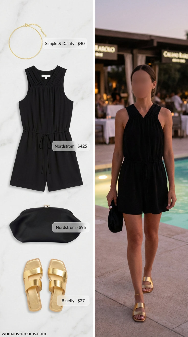 Effortless Riviera Glam: Dressy Rompers for Weddings and Beyond