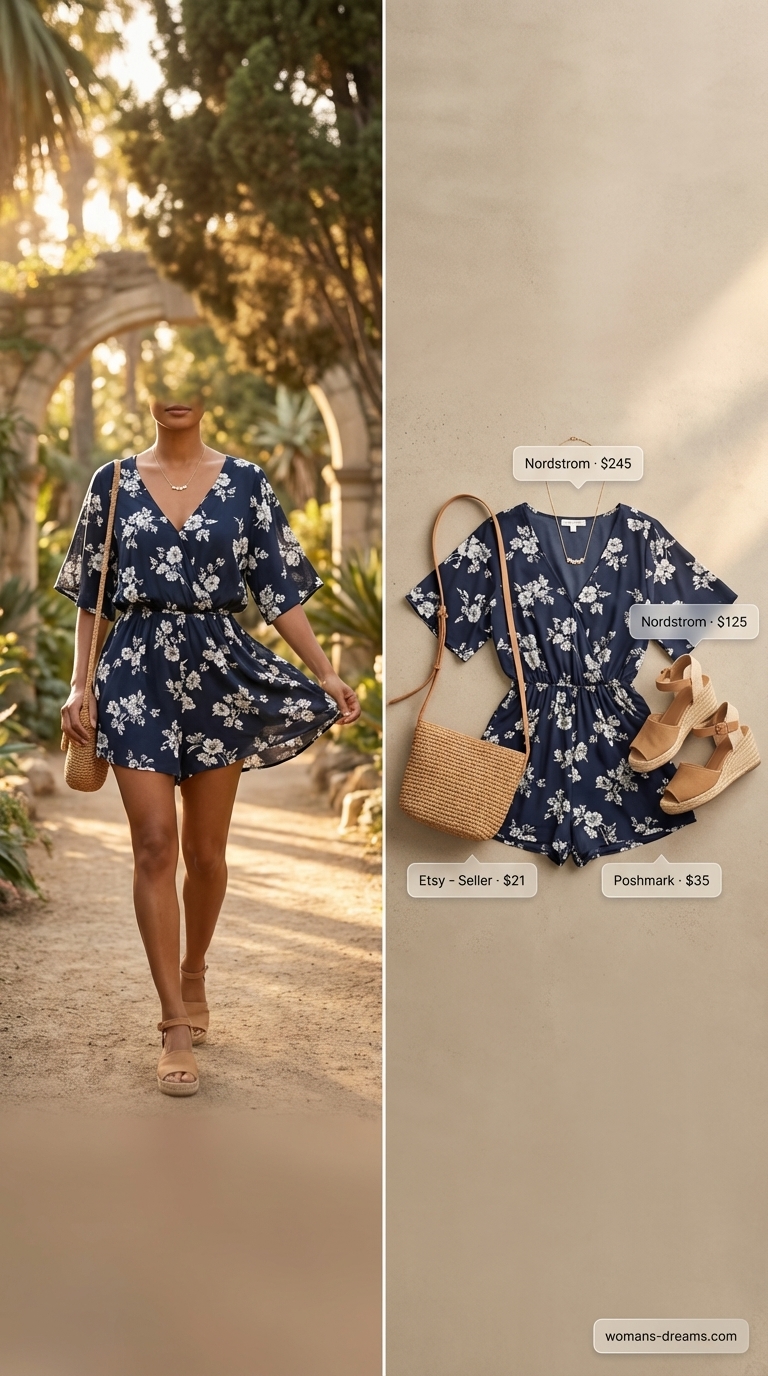 Botanical Garden Brunch: The Elegant Long-Sleeve Romper