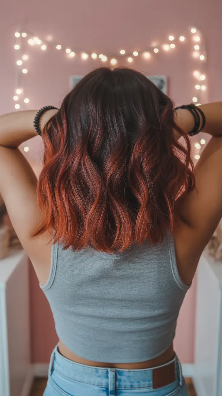 chic spring fox hair color 2026 Brunette Fox Highlight Waves