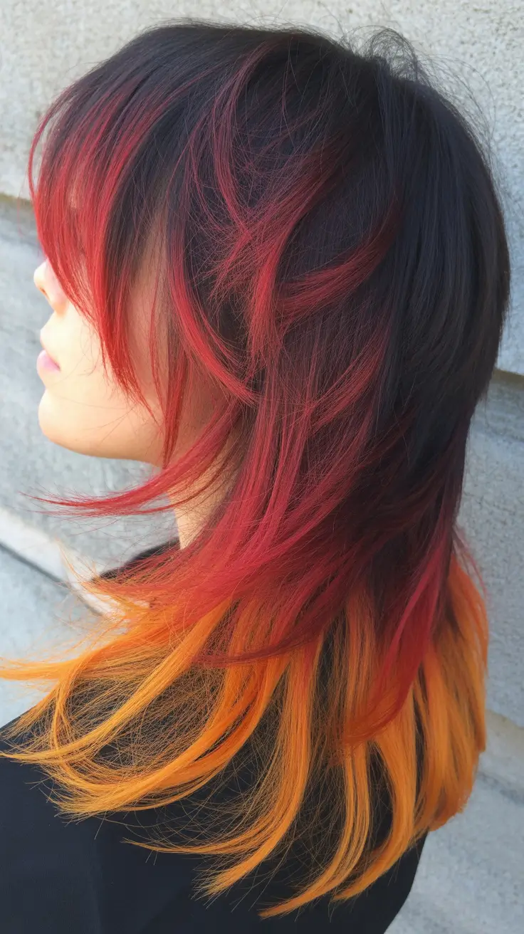 chic spring fox hair color 2026 Red Orange Fox Wolf Cut