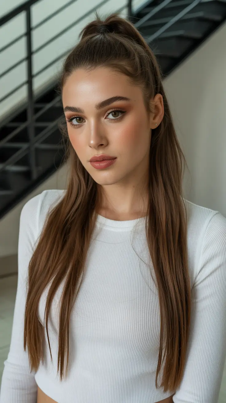 easy spring quick hairstyles 2026 half up ponytail