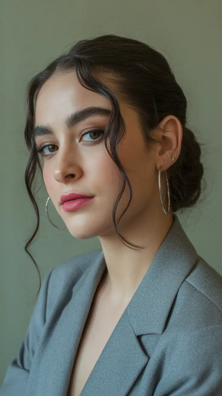 effortless spring half up half down hairstyle 2026 Classic Low Half-Up with Sculpted Tendrils