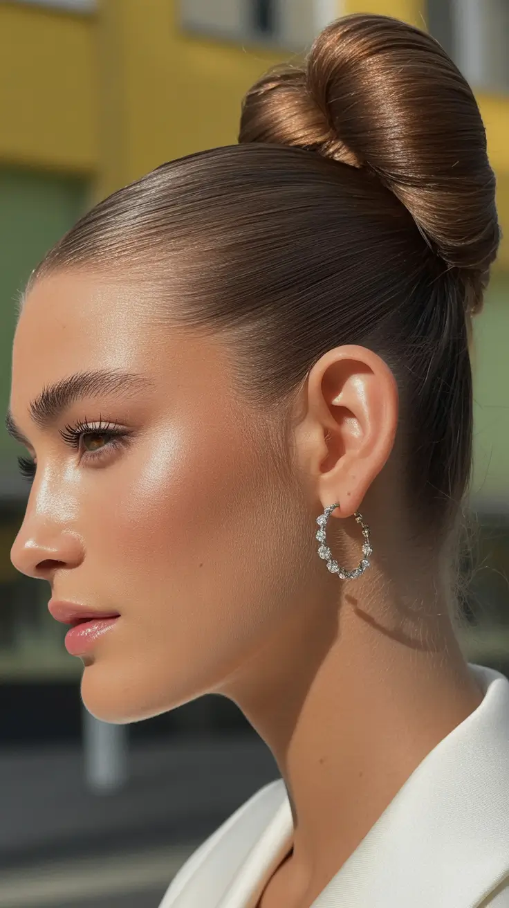 elegant spring formal hairstyle 2026 Ultra Sleek High Bun for Modern Spring Elegance