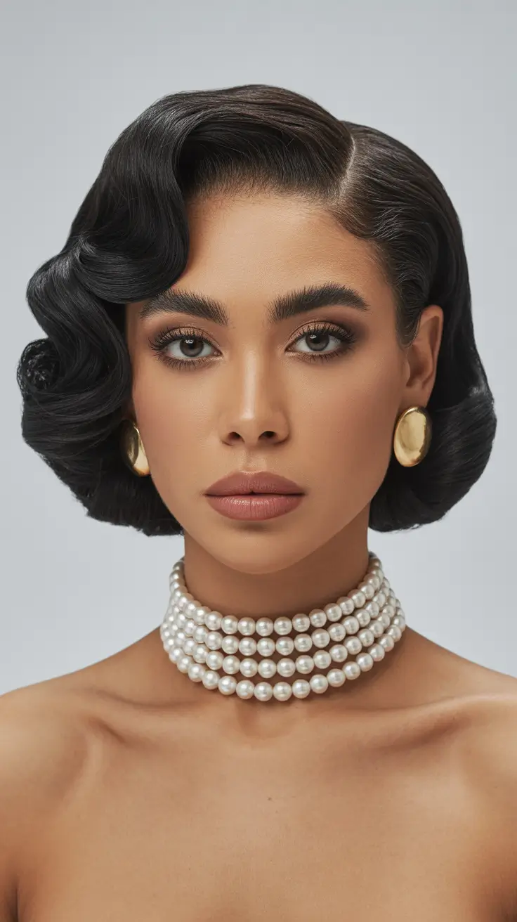 elegant spring formal hairstyle 2026 Vintage Sculpted Waves for Timeless Formal Elegance