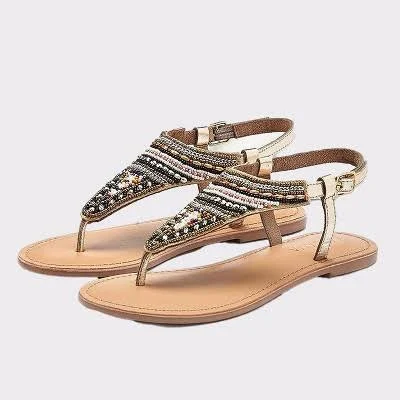 Lascana Women's Boho Beaded Sandals