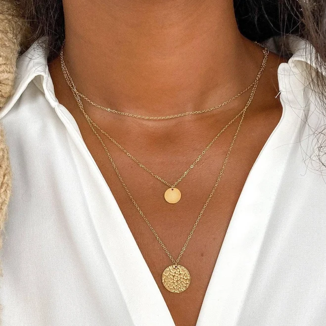 Dainty Gold Layered Necklace Set of 3