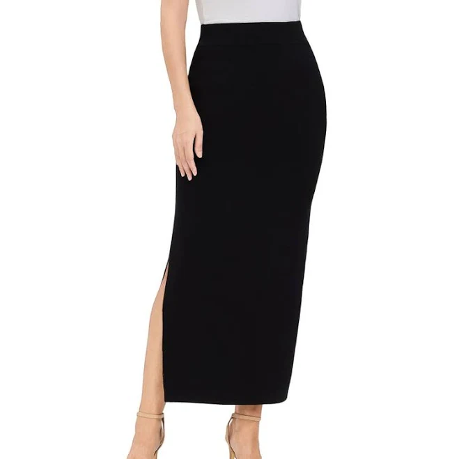 Kimi & Kai Women's Side Slit Knit Maxi Skirt