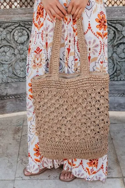 Magnolia Boutique Women's Boho Chic Straw Tote Bag