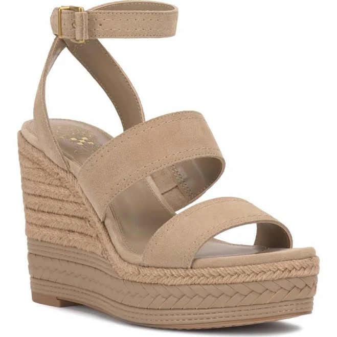 Esmia Ankle Strap Platform Wedge Sandal In Brown