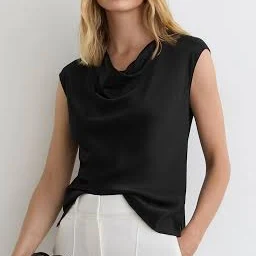 Reiss Women's Cate Silk Cowl-Neck Top