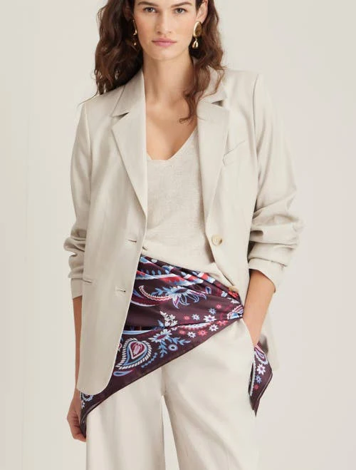 Nordstrom Linen Blend Boyfriend Blazer
