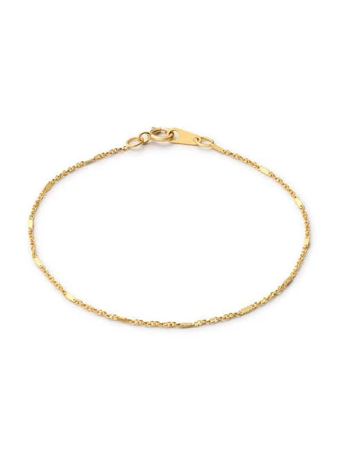 Ana Luisa Solid Yellow Gold Singapore Chain Bracelet