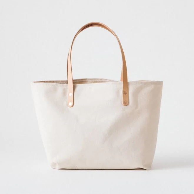 Natural Canvas East West Tote +$25