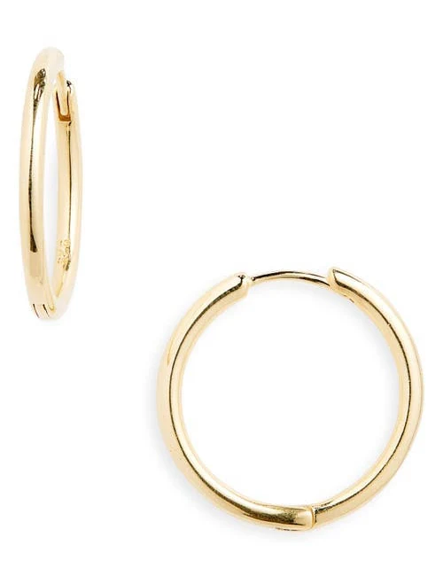 Madewell Demi-Fine Medium Hoop Earrings in 14K Gold