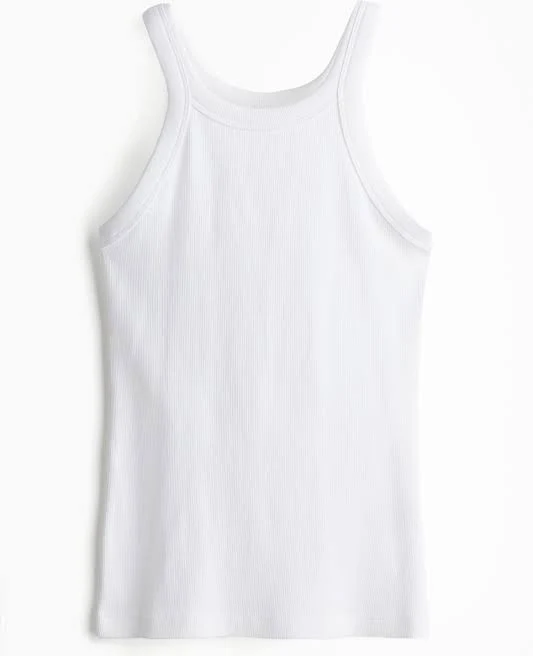 Ladies H&M Black Ribbed Tank Top