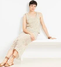 Loft Women's Scalloped Crochet Tank Top