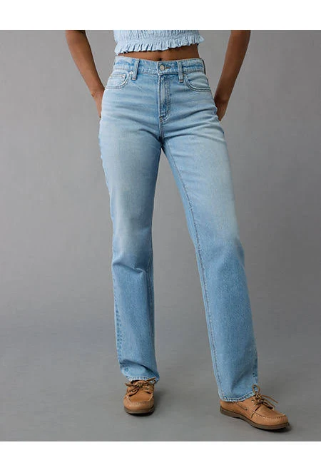 AE Stretch Super High-Waisted Straight Jean
