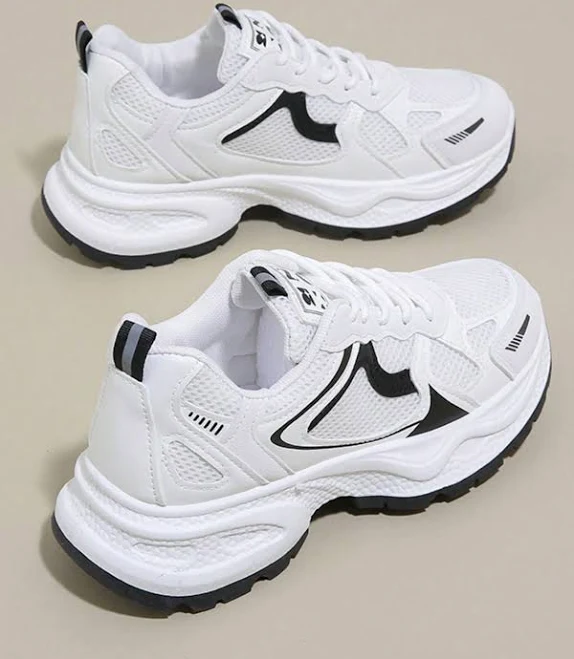 Women's Casual Lace-Up Chunky Sneakers