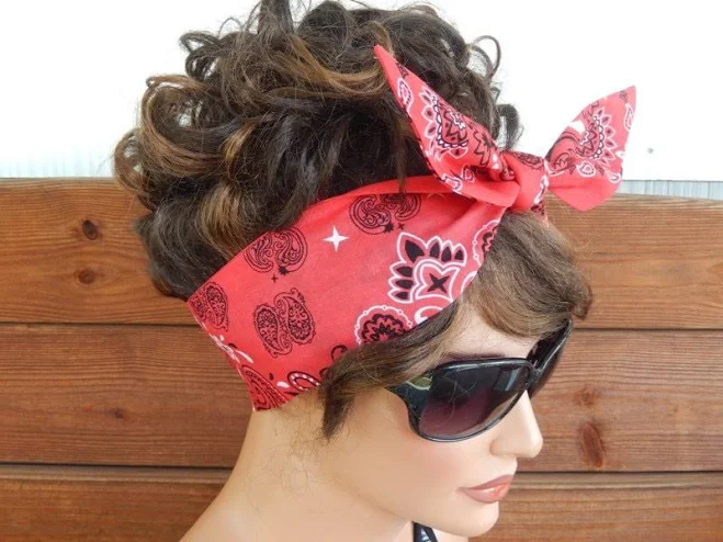 Paisley Tie Up Bandana Headband