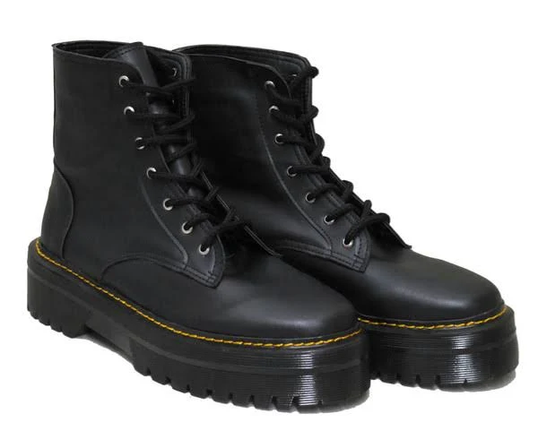 7i Platform Vegan Combat Boots