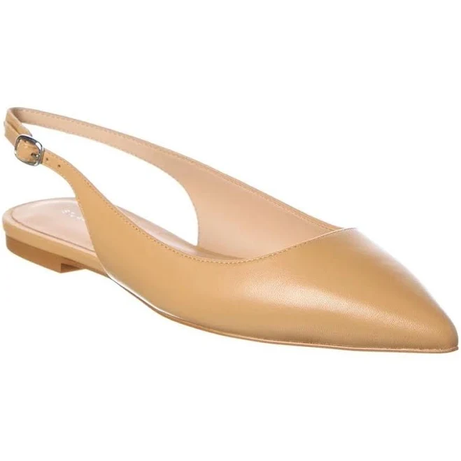 Stuart Weitzman Women's Mara Pointed Toe Slingback Flats