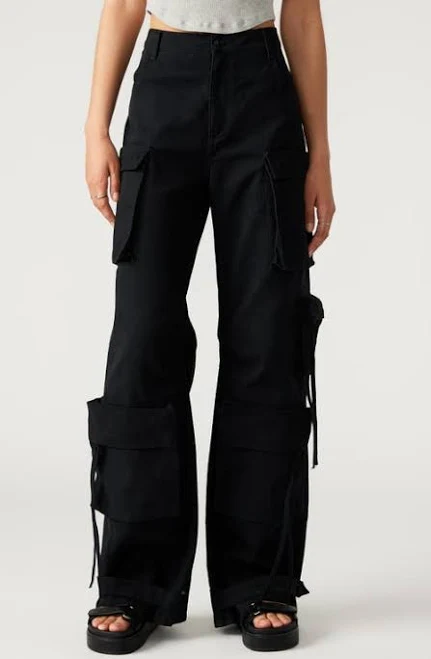 Steve Madden Women's Duo Wide Leg Cargo Pants