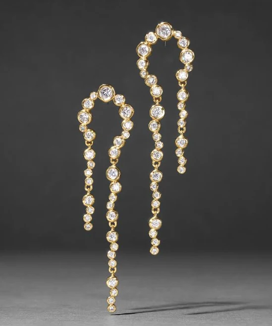 Alexis Bittar Asterales 14K Gold-Plated Arched Long Earrings