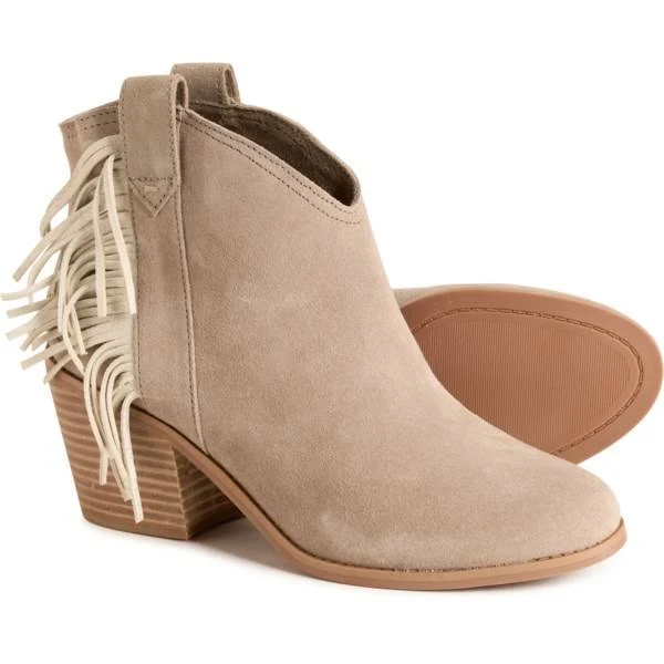 TOMS Women's Constance Fringed Suede Boots