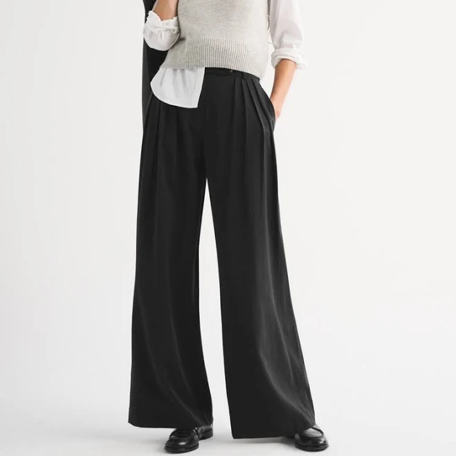 Abercrombie & Fitch Women's High Rise Crepe Palazzo Pants