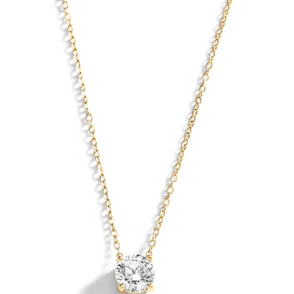 Mint & Lily Dainty Solitaire Pendant Necklace