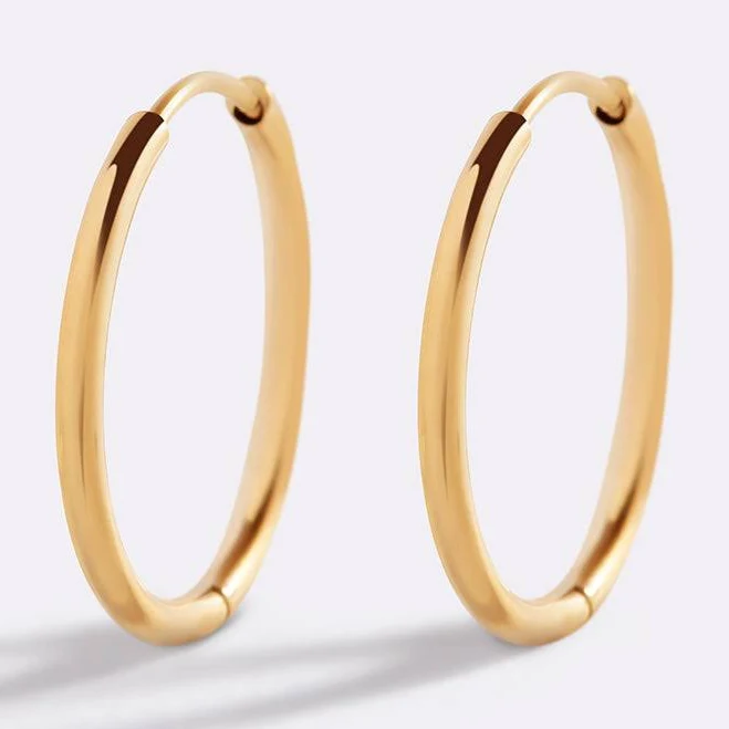 Small Hoop Earrings Gold Inspirational Jewelry by Mint & Lily