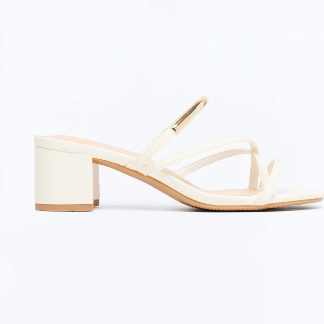 Fashion Nova Women's Livia Block Heel Mules