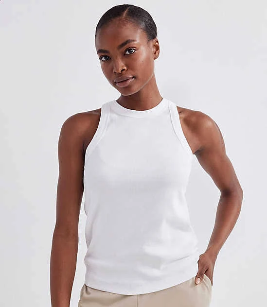 Loft Women's Haven Well Within Organic Cotton Rib Knit Tank Top