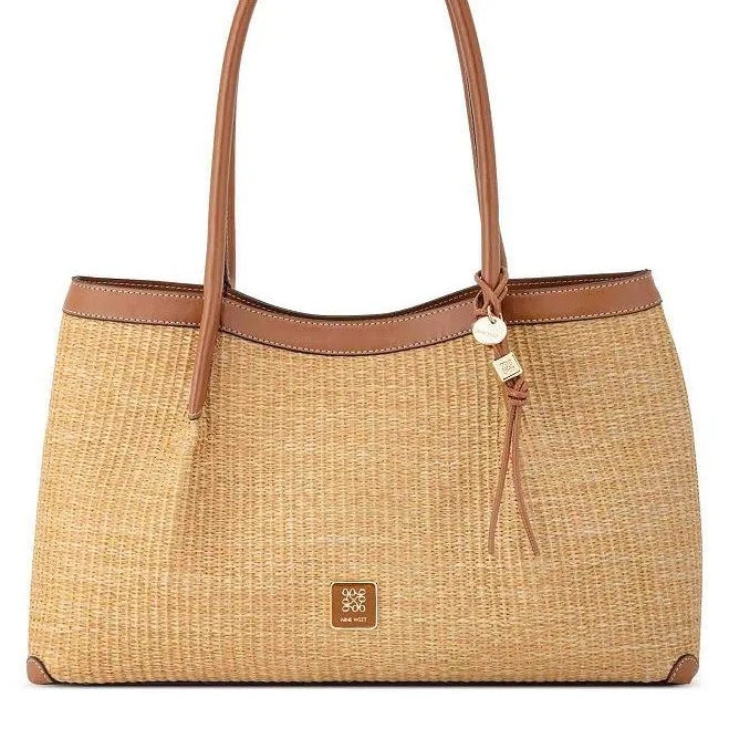 Nine West Women's Sullivan Straw Carryall Tote Bag