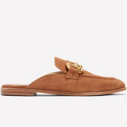 Iris Snaffle Mule Loafers-Tan