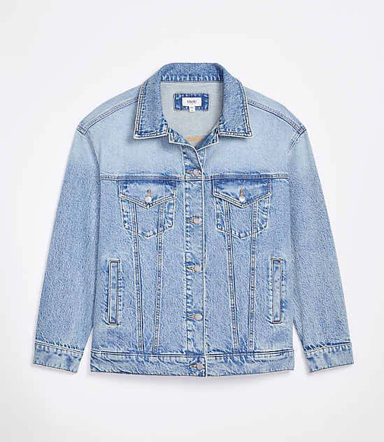 Loft Women's Oversized Denim Trucker Jacket