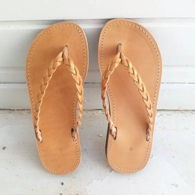Braided Leather Flipflops