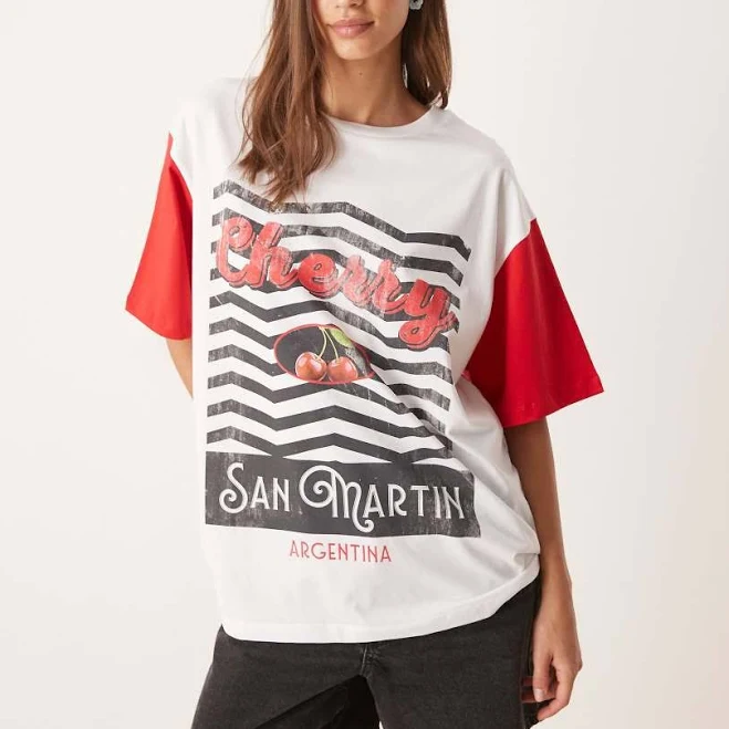 ASOS Oversized Cherry Graphic T-Shirt