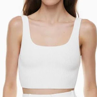 Aritzia Babaton Sculpt Knit Squareneck Cropped Tank Sweater