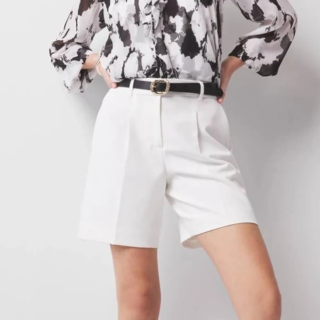 Pleated Tailored Shorts