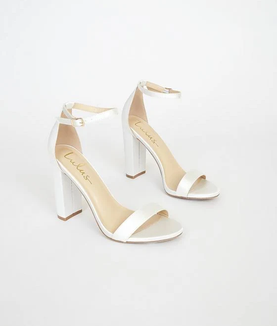Lulus Satin Ankle Strap Heels